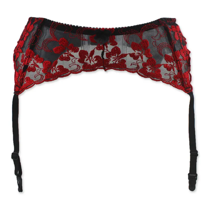Latest Fashion Vintage Embroidery Floral Sexy Garters Belts for
