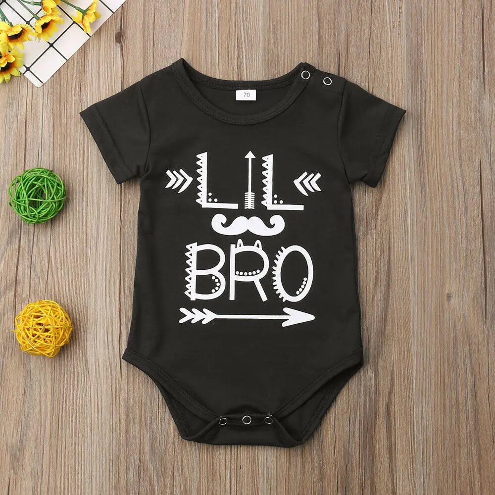 Футболка для маленьких мальчиков с принтом Большой Брат комбинезон Маленький