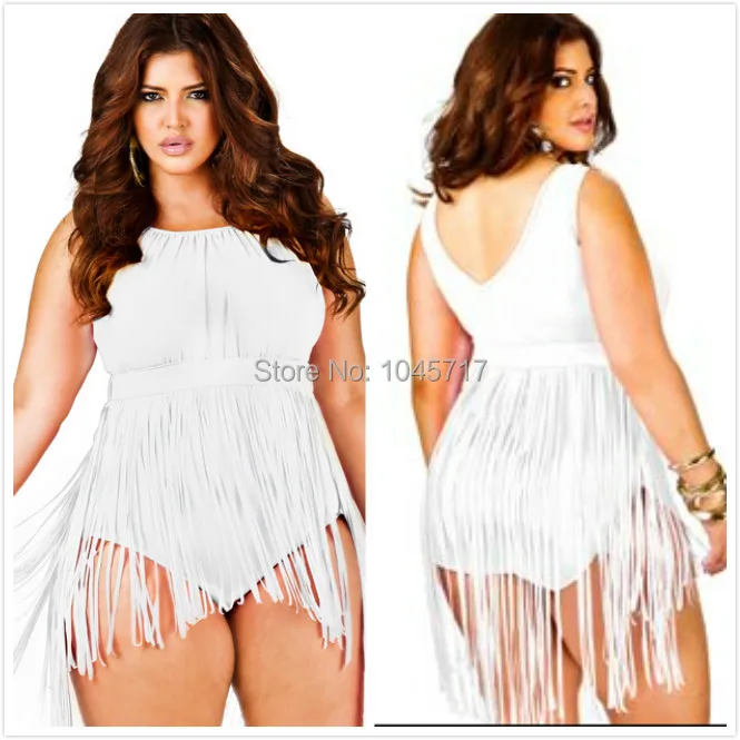 2 piece fringe bathing suit