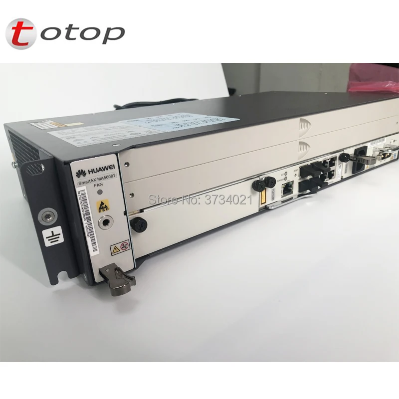 Доставка компанией DHL huawei MA5608T GPON OLT с 1 * MCUD 1G + 1 * MPWC электрическая плата постоянного тока, MA5608T терминал оптической линии