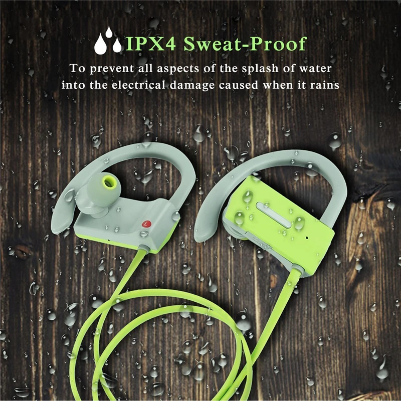 M& J спортивные Беспроводной Bluetooth 4,1 наушников Ушные крючки Hi-Fi стерео Mp3 музыкальный плеер гарнитура с микрофоном для Iphone samsung