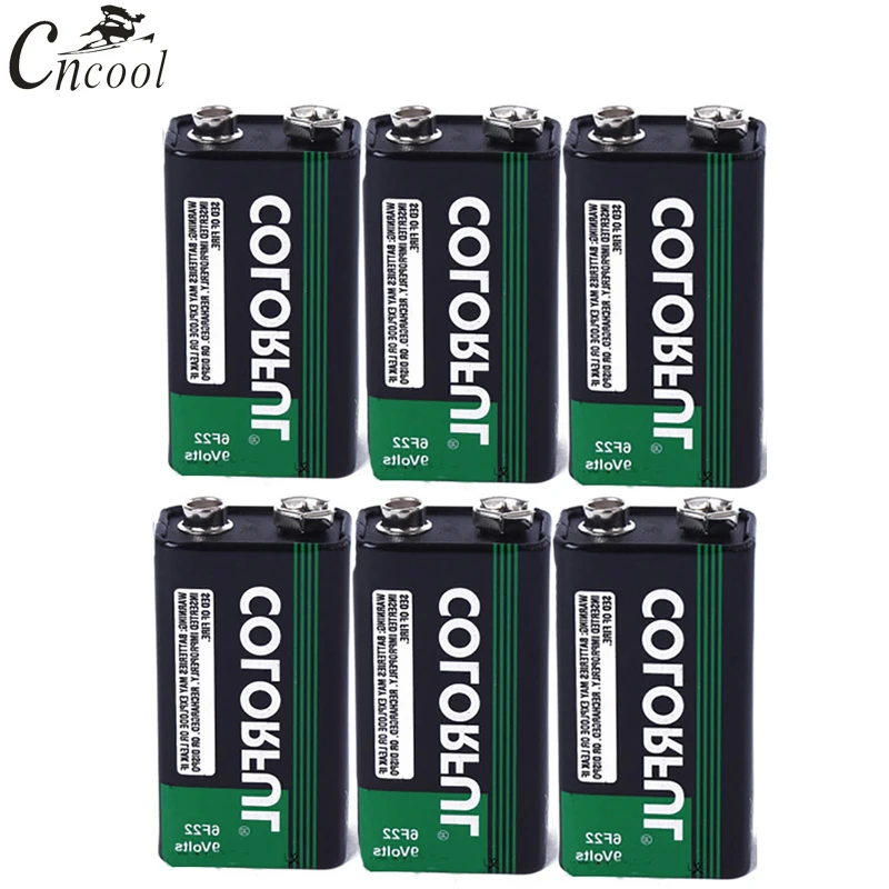 Cncool 6 шт. 9В 6F22 сухая батарея для дистанционного управления игрушки/дымовая