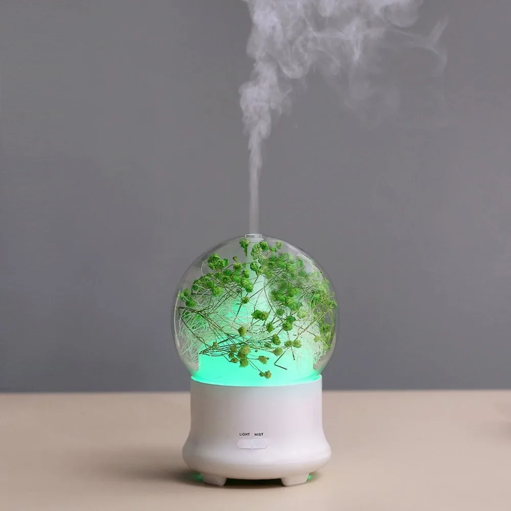 

Mini Portable Beautiful Flower Colorful LED Ultrasonic Air Humidifier Home Office Oil Aroma Diffuser Fragrance Machine
