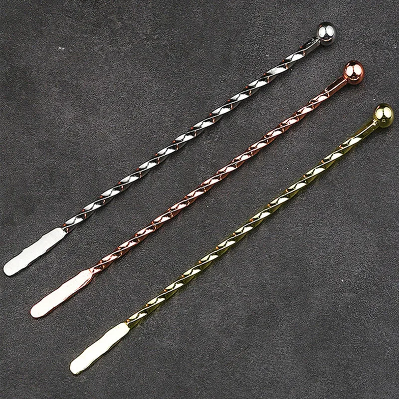 

304 Stainless Steel Swizzle Sticks Tea Coffee Juice Mixing Rod Bar Tools
