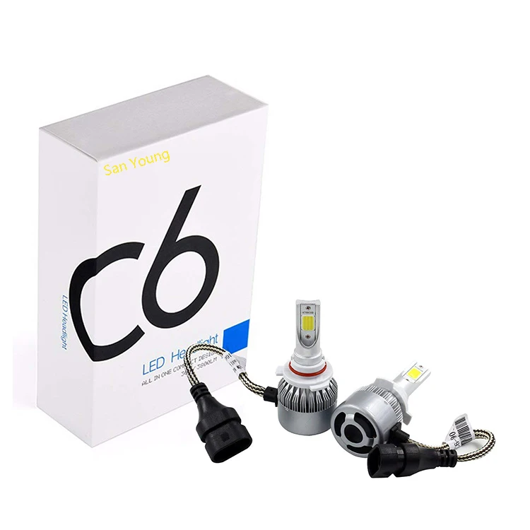 Светодиодная лампа для автомобильных фар C6 H1 H3 H7 9005 9006 HB3 HB4 LED Противотуманная
