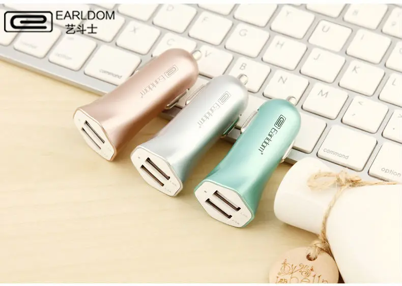 D7 Earldom Car-Charger Fast Dual USB Car charger PowerDrive 3.4A Cigarette Lighter Adapter Car charger for iPhone huawei xiaomi HTC