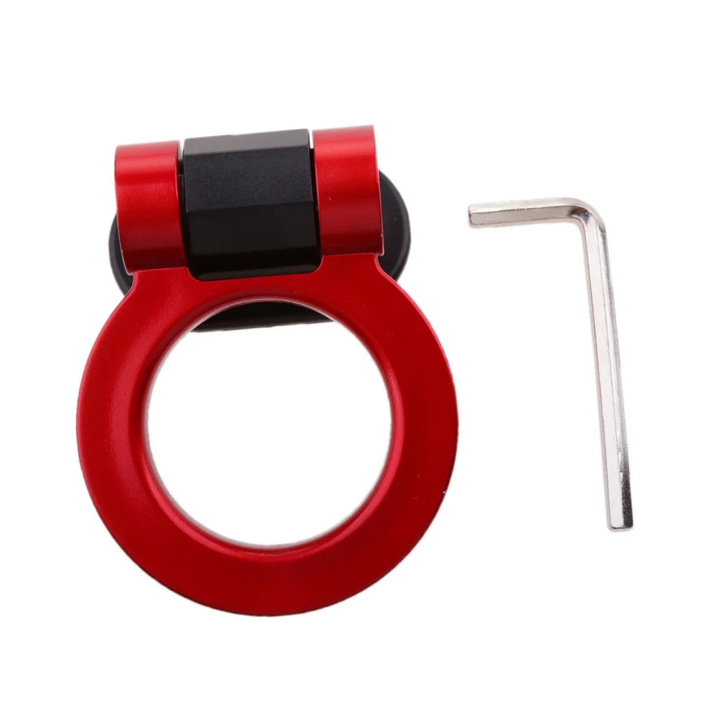 Racing Tow Hook Ring for Car SUV Front Rear Bumper Decoration ONLY ABS Plastic Apply Onto Bumper