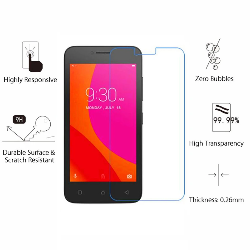 Закаленное стекло для Lenovo Vibe B a2016a40 a 2016a40 2 шт. защитная пленка экрана A1010 a1010a20 A 1010