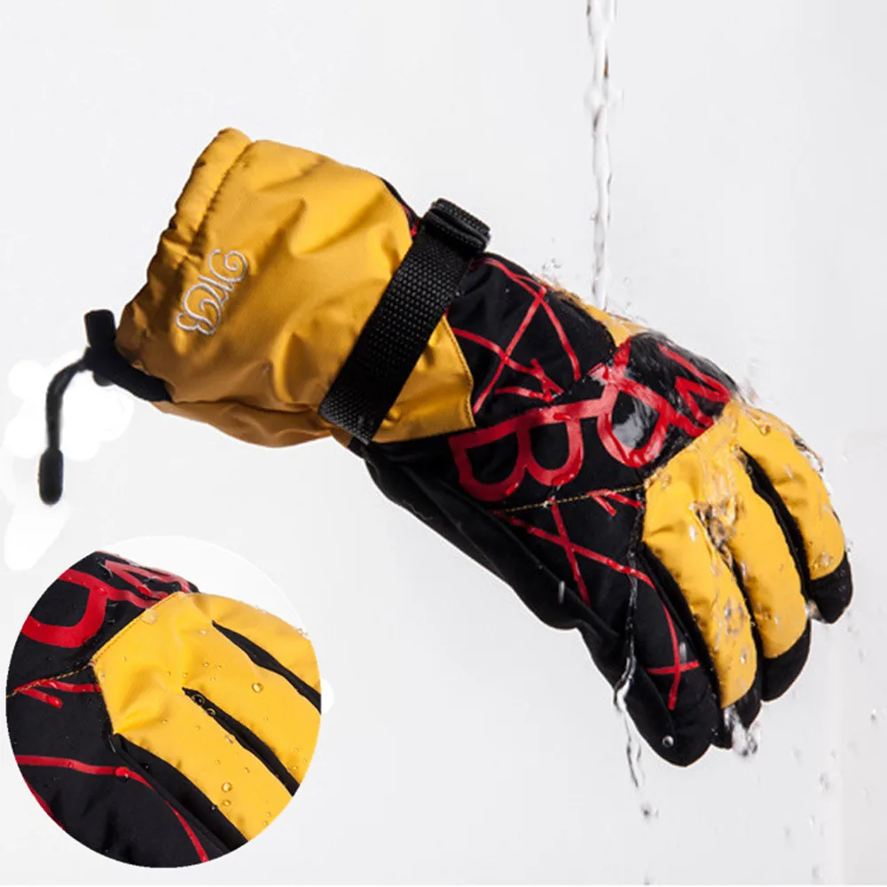 

Adult Winter Warm Waterproof Windproof Snow Snowboard Ski Sports Gloves For Dropshipping