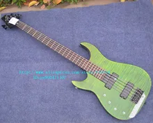 free shipping new left hand 5-strings electric bass guitar in green with black hardware+foam box JT-32