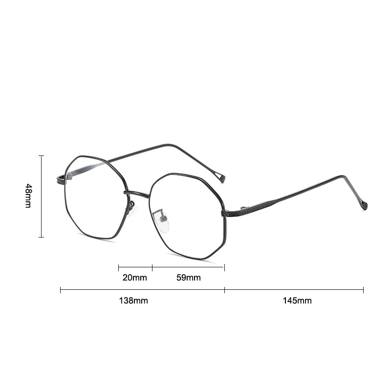 Zilead, полигональные металлические очки для близорукости, женские и мужские, прозрачные близорукие очки, близорукие очки с-0.5to-4,0