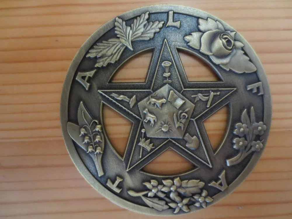 

Masonic Auto Car Badge Emblem mason freemason E31 Order of the Eastern Star 3D 3'' antique