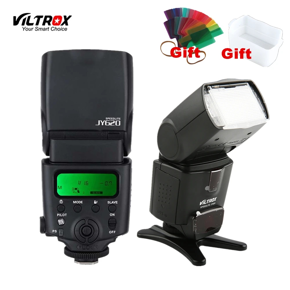 Viltrox JY-620 универсальная камера ЖК-Вспышка Speedlite для Canon 1300D 1200D 760D 750D 80D 5D IV 7D Nikon Pentax