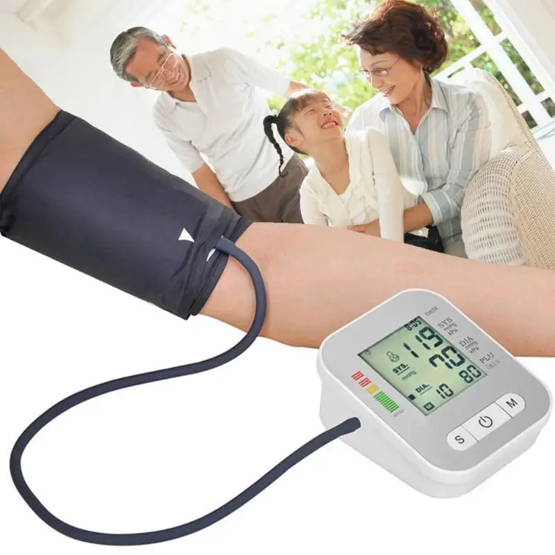 

1PC Digital LCD Upper Arm Blood Pressure Monitor Heart Beat Meter for Measuring Automatic Home Health Care