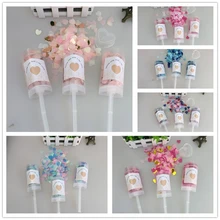 10pcs/lot Heart Push Pop Confetti Poppers Wedding Baby Bride Shower Birthday Party Decoration Kid's Toys Supplies