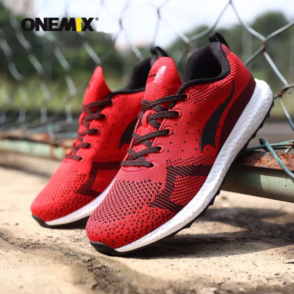 New arrival 2017 Onemix men's running shoes breathable weaving spring