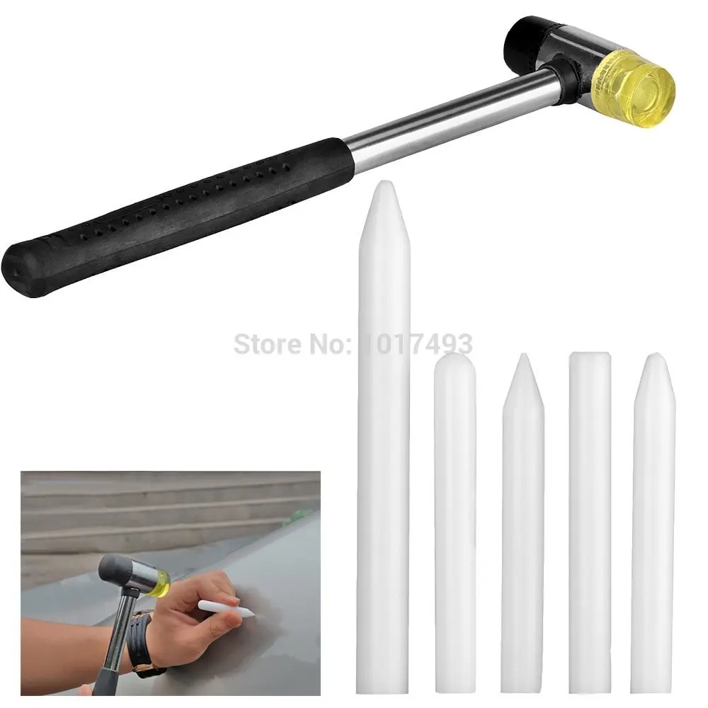 

PDR Tools Auto Repair Tools Set Decorative Rubber Hammer Tap Down Nylon Pens 5x white pen For Car Dent Paintless Repair A065