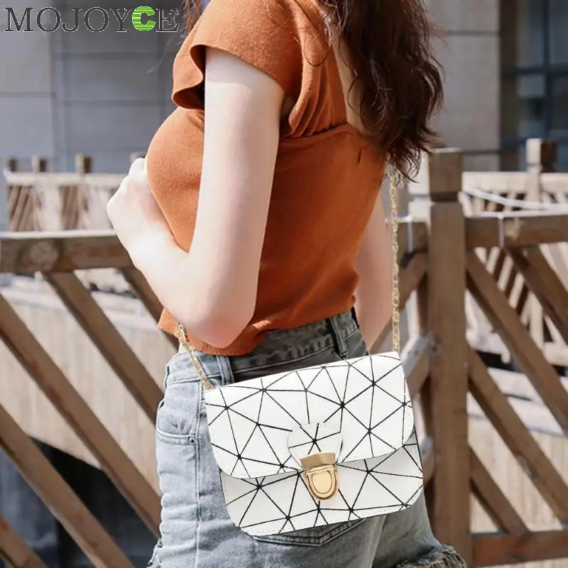 Модные маленькие сумочки на плечо с геометрическим принтом и клапаном для