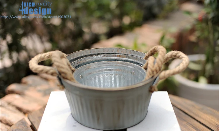 garden decoration pot metal old (14)