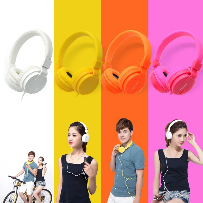 Проводные наушники на ухо с микрофоном Стерео Легкие регулируемые для iPad iPod Android