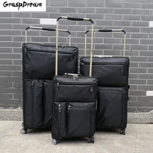 Британский бренд, чемодан для путешествий, Спиннер для переноски, супер крепкий чемодан на колесиках, модный роскошный расширительный слой, багаж на колесиках