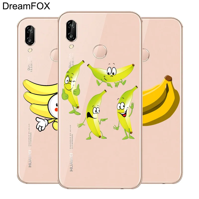 DREAMFOX K261 Banana Soft TPU Silicone Case Cover For Huawei Honor 6A 6C 7X 9 10 P20 Lite Pro P Smart |