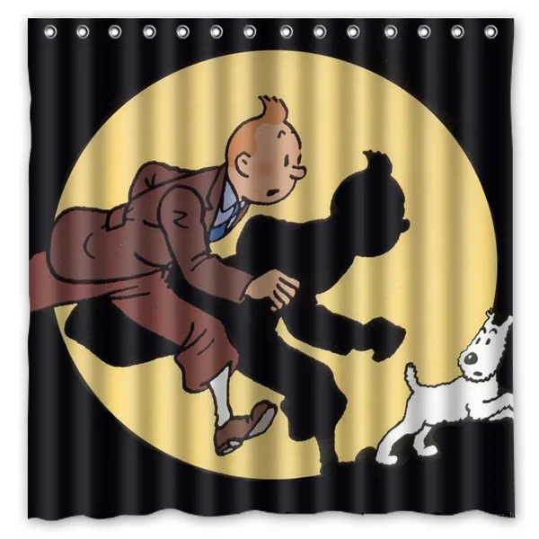 Приключения Tintin печати водостойкий душ шторы полиэстер с защитой от плесени 100%