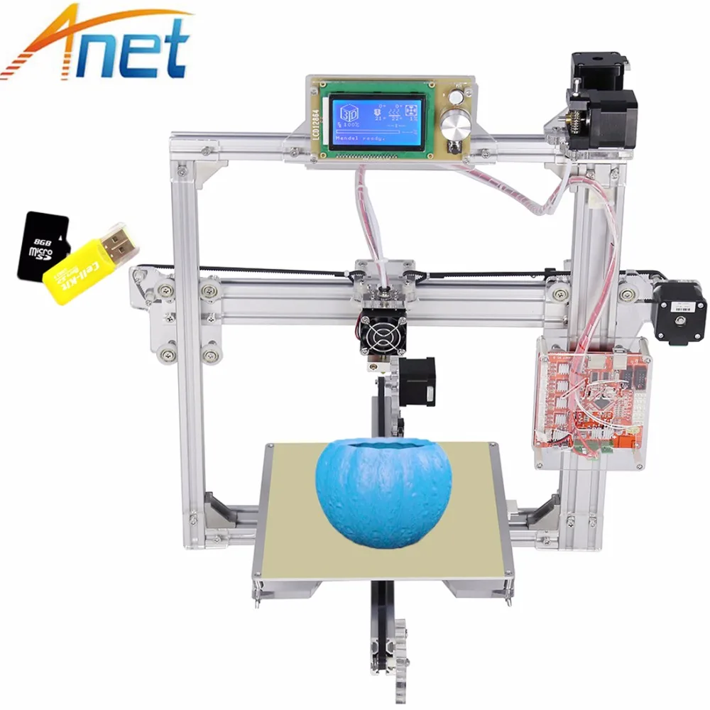 

2017 Flashion! Anet A2 3D printer Auto leveling Single-extruder DIY 3D Printer Kit with 10M Filament + SD Card+Tools
