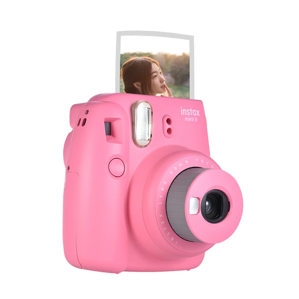 Подлинная Fujifilm Instax Mini 9 камера Fuji мгновенная обновленная мини 8 мгновенная фотокамера линзы для селфи+ объектив крупным планом(розовый