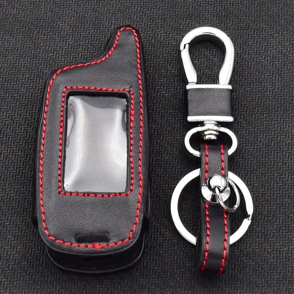 

ATOBABI A9 A6 LCD Remote Control Keys Genuine Leather Cover Cases For StarLine A6 A9 Two Way Car Alarm System LCD Transmitter