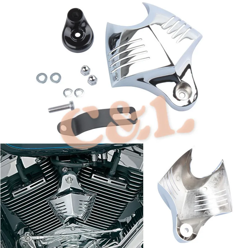 Custom Chrome V Shield Horn Cover Fit For Harley Davidson Softail Dyna