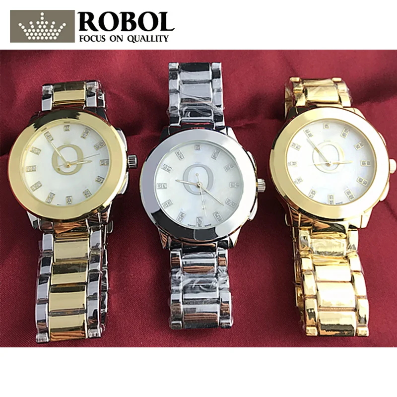 

ROBOL Stainless Steel Men Women Couples Quartz Watches Fashion Luxury Jewelry Gift Wedding Noble Charm Retro