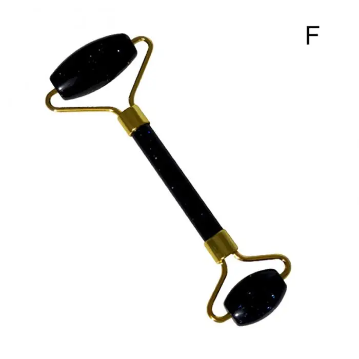 Натуральный нефритовый ролик для лица Массажер с двойной головкой для похудения против морщин инструмент для ухода за здоровьем RJ99