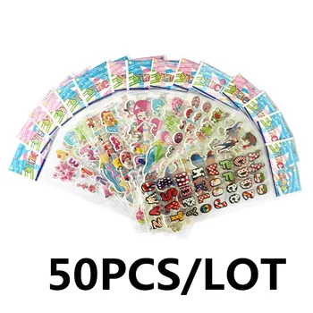 

Puffy stickers mix 50 sheets/lot children dimensional cartoon bubble stickers children birthday Christmas gift Puffy Sticker
