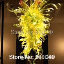 Высококачественная домашняя лампа лимонно-зеленая стеклянная искуссная люстра