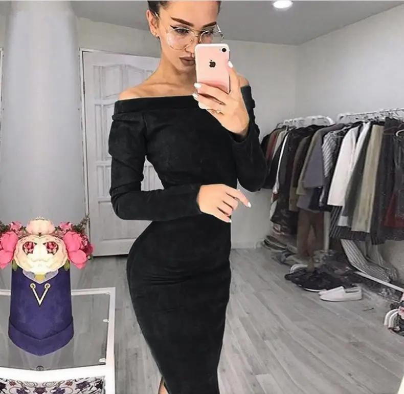 Women Dress Pure color Cultivate oneself Off Shoulder Buttock Dress Chiffon Dress Office Work Dress Women Dress Pure color Cultivate oneself Off Shoulder Buttock Dress Chiffon Dress Office Work Dress