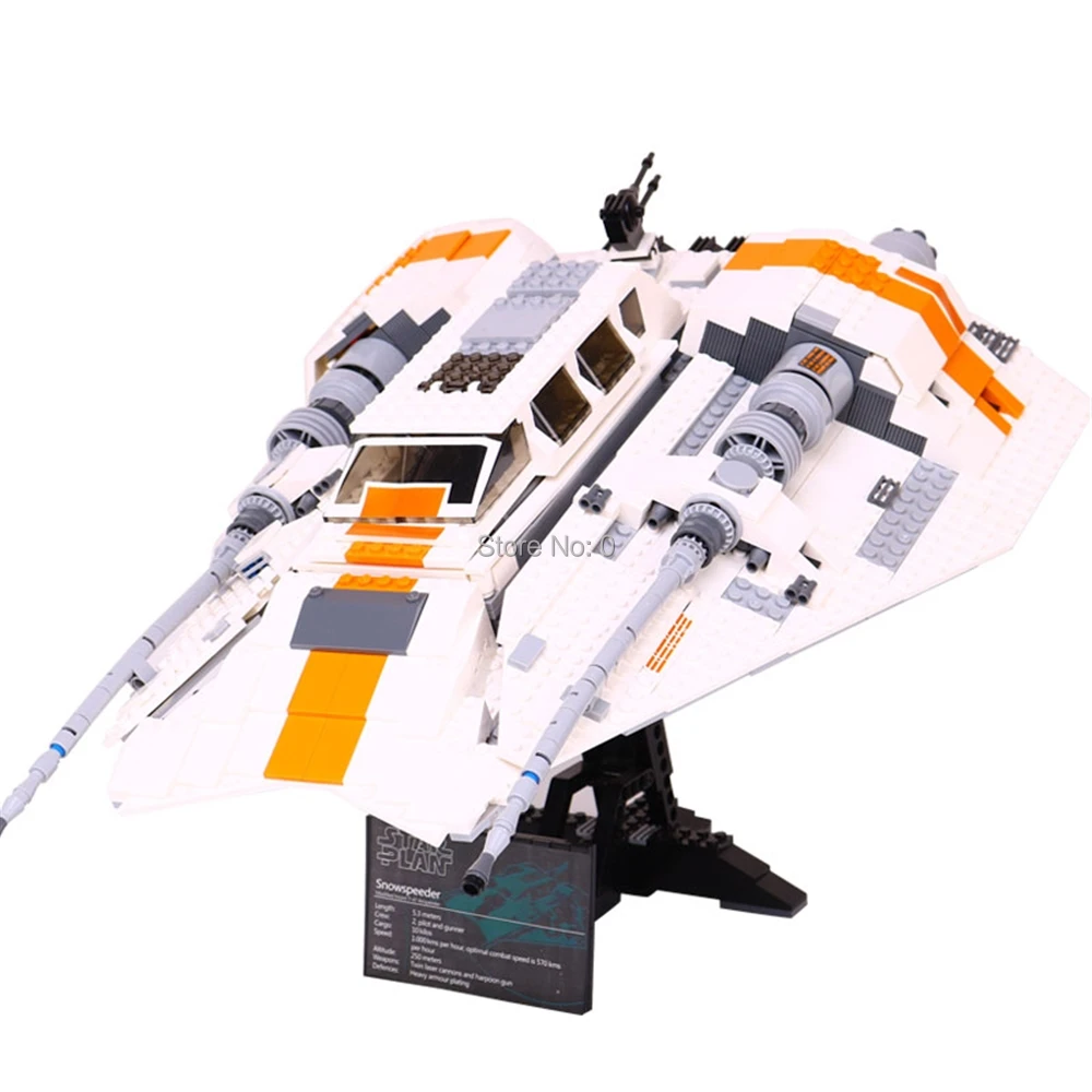 1457 шт Звездные войны rebel snow speeder fighter 2 фигурки строительный блок 10129 Кирпичи Игрушка