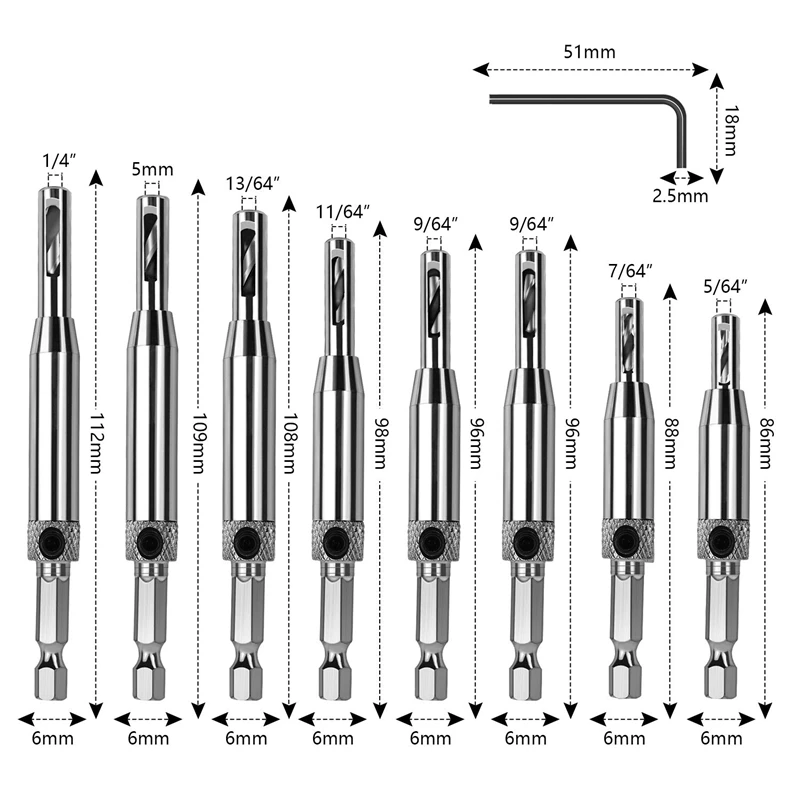 Самоцентрирующаяся петля, набор сверл для деревообработки, набор сверл по центру(16 шт.), регулируемое сверло для дверей и окон с 1 He