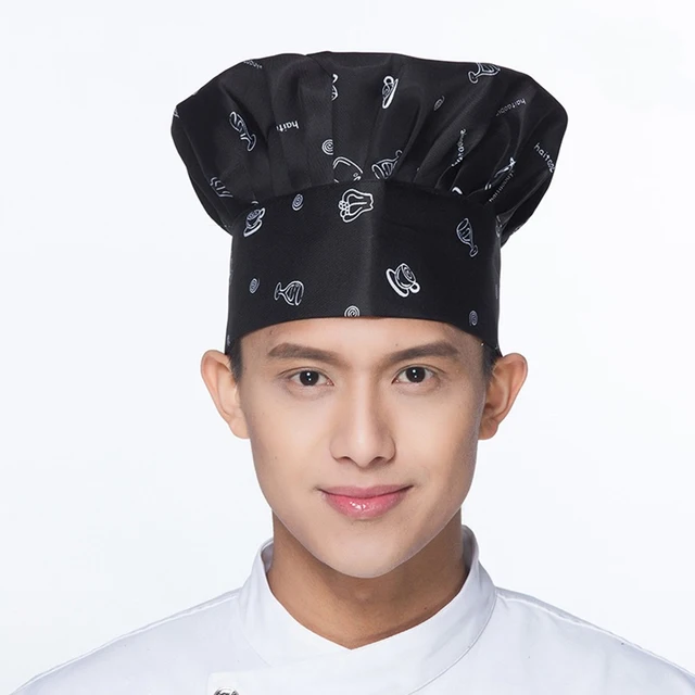 Men Kitchen Baker Elastic Hat Cooking Adjustable Chefs Hat Catering