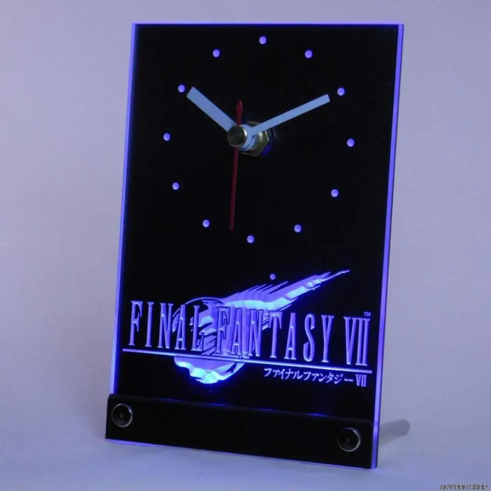

tnc0197 Final Fantasy VII FF7 PS2 Table Desk 3D LED Clock
