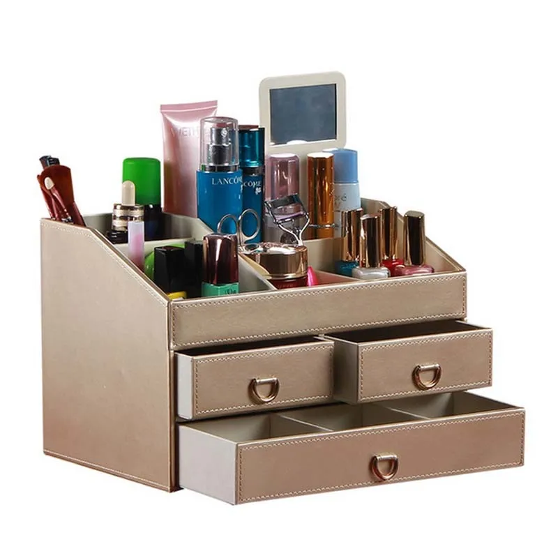 Makeup Organizer With Drawer Cosmetics Storage Box Jewelry