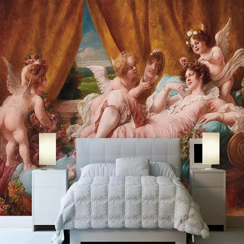 Пользовательские фото обои Европейская религиозная живопись Обои фреска Венера Ангел Ресторан лобби Фреска