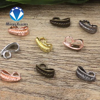 

MINGXUAN 10pcs 3x13mm Pendant Clasps Hook Bail Clip Jewelry Charm Neckalce Pendant Connectors for DIY Jewelry Making Findings