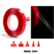 Cheapest Acrylic Adhesive Clear Quality Double Sided Tape 50 meters length 8mm Width Tapes Wedding Wall Decoration Sticker цена Cheapest Acrylic Adhesive Clear Quality Double Sided Tape 50 meters length 8mm Width Tapes Wedding Wall Decoration Sticker цены онлайн
