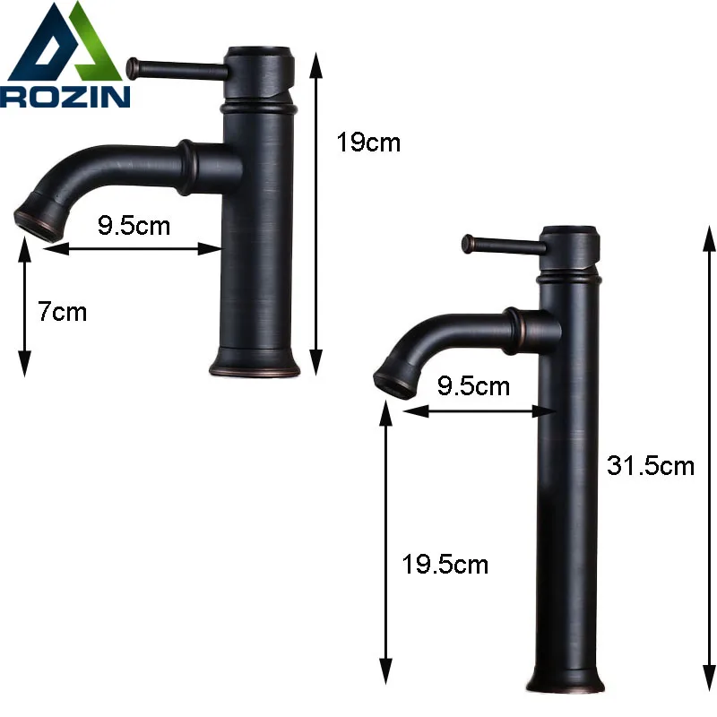 

Oil Rubbed Bronze Single lever one Hole Centerset Bathroom Vanity Sink Faucet Deck Mounted Hot and Cold Water Washbasin Taps