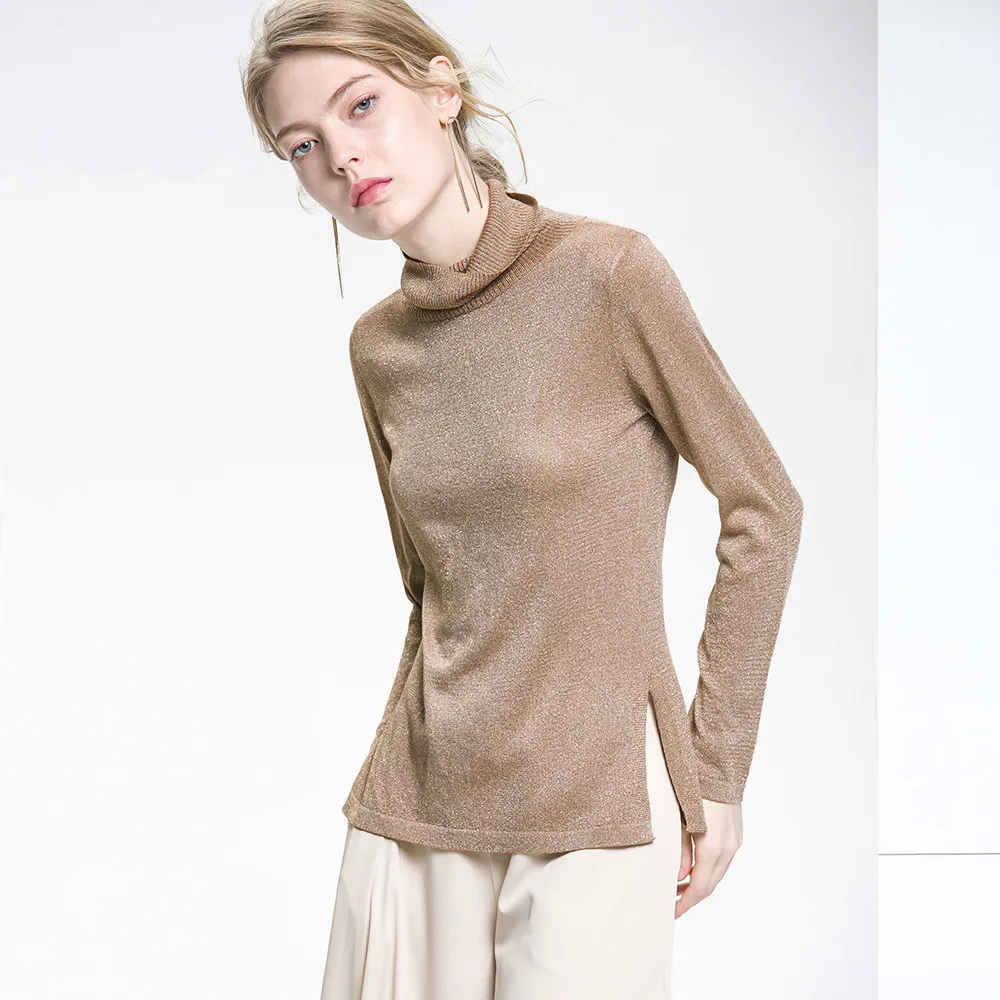 Sweater Real Cotton Jumper 2019 Autumn And Winter New Pattern Concise Line High Lead Pullover Knitting Unlined Upper Garment | Женская
