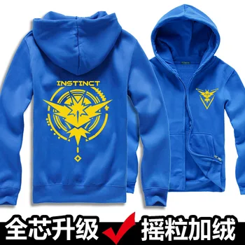 

10 Colours INSTINCT Anime pokemon go Zipper Hoodies winter shell jacket sweatshirt soft warm coat Outerwear tracksuit fleece