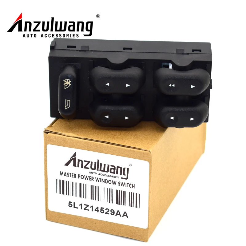 

ANZULWANG 5L1Z14529AA Power Window Lifter Regulator Master Control Switch For Ford F-150 Crown Victoria Lobo Lincoln Mercury