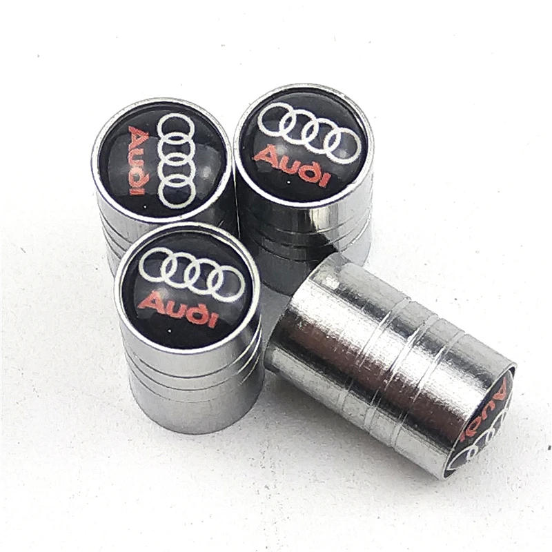 

4Piece/set chrome Sport CAR Styling Auto Accessories Car Wheel Tire Valve Caps Case for AUDI BMW BENZ Motorcycle Automobiles
