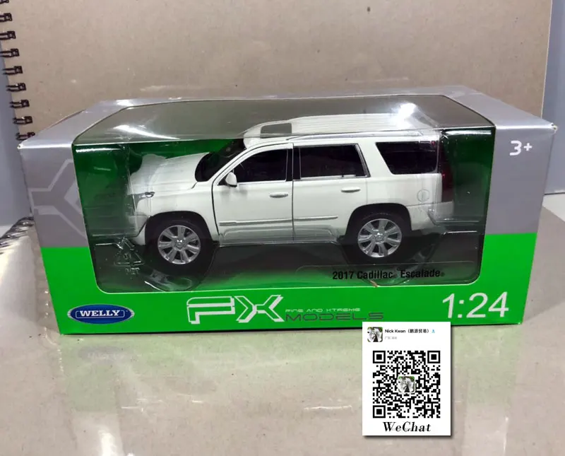 WELLY 1/24 масштабная модель автомобиля игрушки Cadillac Escalade SUV литая под давлением металлическая модель автомобиля игрушка для коллекции, подарка, детей